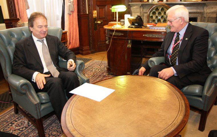 MLA Edwards met on Monday with Foreign Office minister Hugo Swire