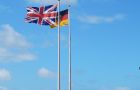 British and German flags on Victory Green