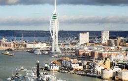 HMS Iron Duke calling  Portsmouth 
