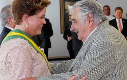 Outgoing Uruguayan president was one of the outstanding figures at the inauguration of Dilma Rousseff (Pic AFP)