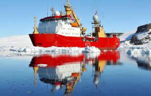 HMS Protector is also currently hosting an Antarctic Treaty Inspection team undertaking a program of inspections of research stations, cruise ships and yachts   