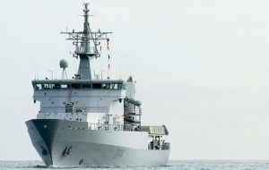 HMNZS Wellington had been trailing two of the vessels and collecting evidence of illegal fishing when it came across the third. 