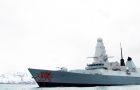 The Type 45 destroyer was on her first visit to South Georgia over Christmas
