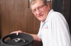 Taff Davies with the Time Capsule