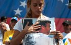 Lopez’s wife, Lilian Tintori, gathered with a small group of supporters to mark the date of her husband’s arrest, and asked Venezuelans to show their support