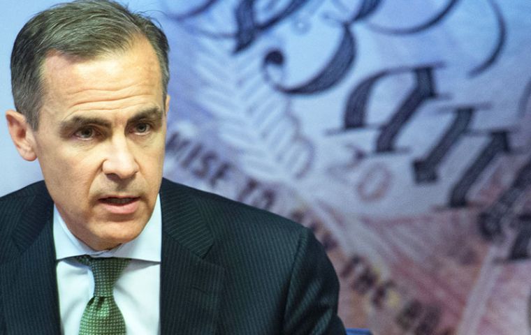 BoE Governor Mark Carney has talked about lowering interest rates further to a new record low, should prices remain near flat for longer than expected.