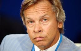 “Attention London: Crimea has far more reason to be in Russia than the Falklands have to be part of Great Britain,” said Alexei Pushkov