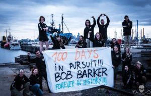 For the past 100 days Sea Shepherd's flagship the Bob Barker has been chasing a poacher caught taking Patagonian toothfish from Australian territorial waters (Pic FB)