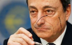 Mr Draghi said that the deflation threat to the Euro zone had not gone away: “inflation is expected to remain very low or still negative in the months ahead.” 