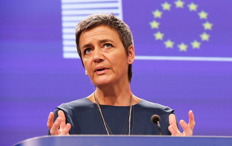 “Gazprom may have built artificial barriers, …hindering cross-border competition,” said European Competition Commissioner Margrethe Vestager 