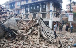 An area of about 150 kilometers long and 50 km wide in a fault running underneath the Kathmandu valley, gave in after decades of pressure