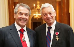 The OBE insignia was presented to Thomas Petri by British Ambassador Sir Peter Westmacott, on behalf of Her Majesty Queen Elizabeth II