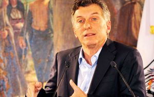 “Yes I believe in the presence and role of the State, but for the benefit of the people, not to give the boys of La Campora good paid jobs”, said Macri 