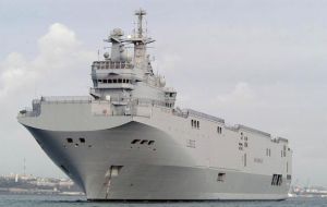 France stopped the planned sale of the two Mistral class helicopter carriers after the outbreak of the conflict in eastern Ukraine. 