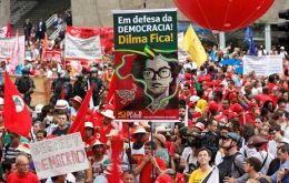 Organizers said some 172,000 people turned out around the country in more than two dozen cities. Police 70.000 in Rio and 40.000 in Sao Paulo