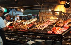 Uruguay's traditional dish is a rib plate cut called, ‘Asado’, which is barbecued, using firewood. Embers are placed around the meat and vegetables