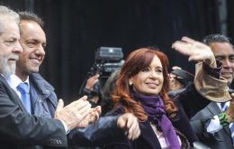 Lula said Cristina Fernandez “is reaching the end of her presidency as a heroine and victor,” regretting Nestor Kirchner “was not here to see her with pride.”