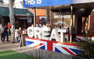 UK GREAT pavilion surrounded with visitors, a common sight during the week long Prado show