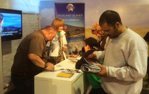 The Falkland Islands had a stand at the Pavilion, with the aim of promoting tourism and deepening trade links with Uruguay