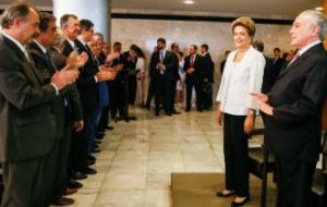The president announced the shakeup alongside Michel Temer, her vice president and the PMDB's top leader