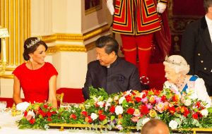 Later they attended a state banquet at Buckingham Palace along with the Duke and Duchess of Cambridge.