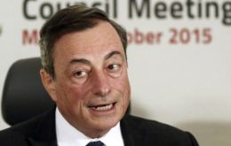 “The asset-purchase plans are proceeding smoothly and continue to have a favorable impact,” bank head Mario Draghi told a news conference in Malta.