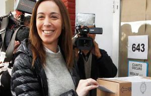 Maria Eugenia Vidal, was the great star of Sunday's election: she beat Peronism in Buenos Aires province and where they had never lost an election since 1983
