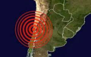 Saturday/Sunday's phenomenon was also recorded in the Argentine provinces of San Juan, Mendoza, La Rioja, Cordoba, Catamarca and Jujuy