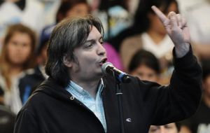 Among the new lawmakers are Maximo Kirchner, the president's son and current Economy minister Axel Kicillof, the main advisor in financial affairs 