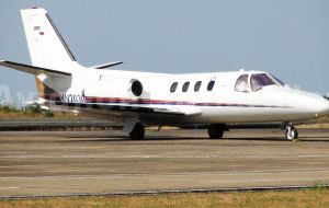 The Cessna Citation 500 which transported Cilia Flores' relatives apparently belongs to the father of Flores de Freitas girlfriend