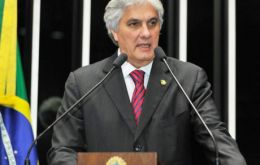 Senator Delcidio Amaral, who leads President Dilma Rousseff's Workers' Party in the upper house, was the first sitting legislator to be put behind bars 
