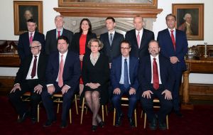 The new Government was sworn in at the Governors residence by Alison MacMillian, who is interim Governor of Gibraltar. (Pic Jim Watt)
