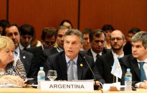 “We haven’t done enough. We don’t want a two-speed Mercosur. It’s time for us to step on the gas,” Macri said. 