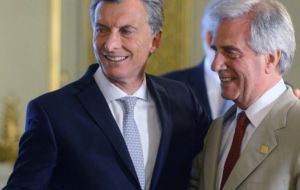Vazquez attended the inauguration of Macri when he took office last 10 December. 