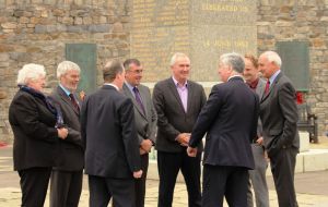 The Secretary of Defense meets with members of the Falklands' elected Legislative Assembly