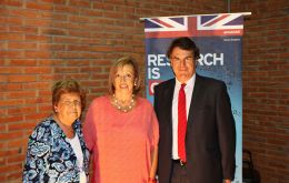 UK ambassador Lyster-Binns, with Education Minister Maria Julia Muñoz, and the head of the Education Training Council (CFE) Ana Lopater in Maldonado 