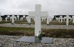“Do not forget” sponsors the identification of the 123 Argentine soldiers' remains buried in the cemetery at Darwin, Argentine soldier only known by God.