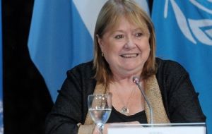 “It's not an issue of discussion with the United States...although we insist on the principle of defending national sovereignty over the Malvinas” said Ms Malcorra.