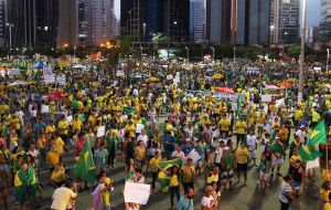 Thursday night thousands in Sao Paulo marched in support of Rousseff. Organizers said about 30,000 people joined in, but police estimated 17,000.