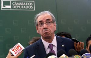 Eduardo Cunha ex PMDB and promoter of the impeachment process against the Brazilian president, figures with Penbur Holding