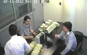 The video which shows his son Martin and other associated counting millions of dollars during the Kirchner “clamp” years in a “cave”