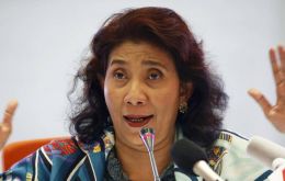 Maritime and Fisheries Minister Susi Pudjiastuti said her agency sank 10 Malaysian and 13 Vietnamese boats that were caught fishing illegally in Indonesian waters. 