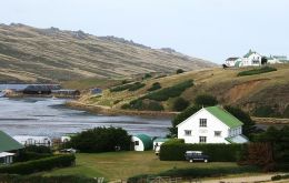 A view of Port Howard, which has been a pioneer in Falklands' farming 