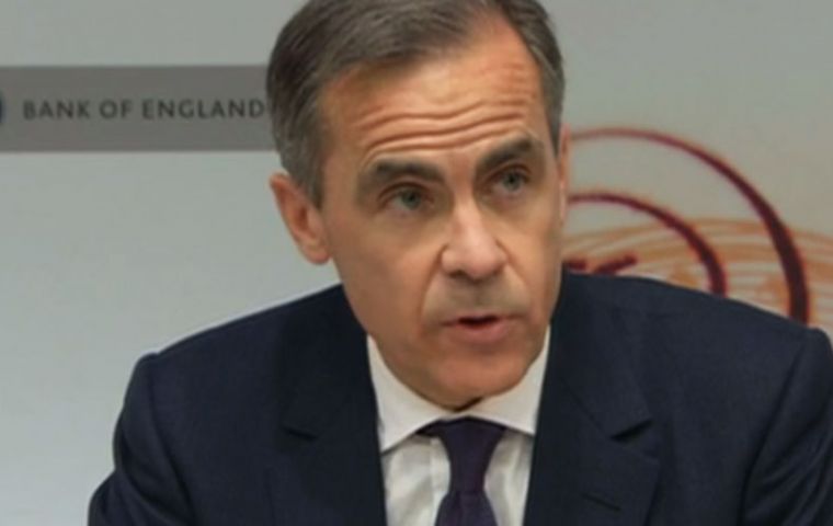 BoE governor Carney said the vote was the biggest risk to the UK's financial stability and pointed out that uncertainty was already hitting the growth outlook.