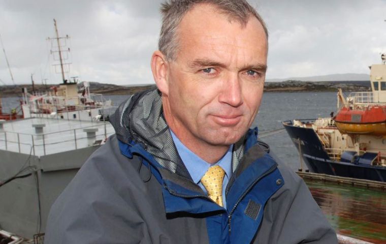 Loligo or Falklands calamari catch statistics, “are a bit more cheerful at 22,400 tons,” said Mr. Barton. 