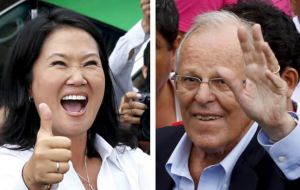The latest Ipsos poll, published by daily newspaper El Comercio, showed Fujimori with 42% support compared with Kuczynski's 39%. 