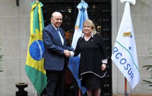 Susana Malcorra and Jose Serra said Argentina and Brazil were willing to work together to help find a solution to Venezuela's political crisis.