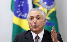 Temer said “anyone who would have committed the irresponsible crime” of using corruption money for electoral campaigns “is not fit to govern this country.”
