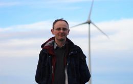 MLA Michael Poole visited the Sand Bay Wind Farm last week to discuss the benefits of renewable energy.