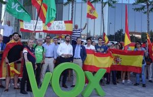 He was one of a group of Spanish members of the right-wing VOX party who entered as part of a campaign in the run-up to Sunday’s general election in Spain. 